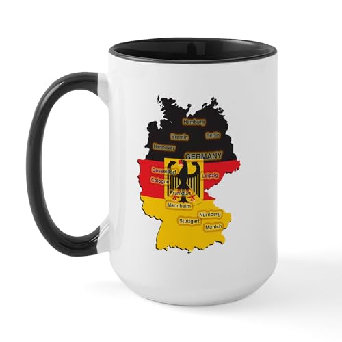 White/Black Inside - Germany Map Large Mug