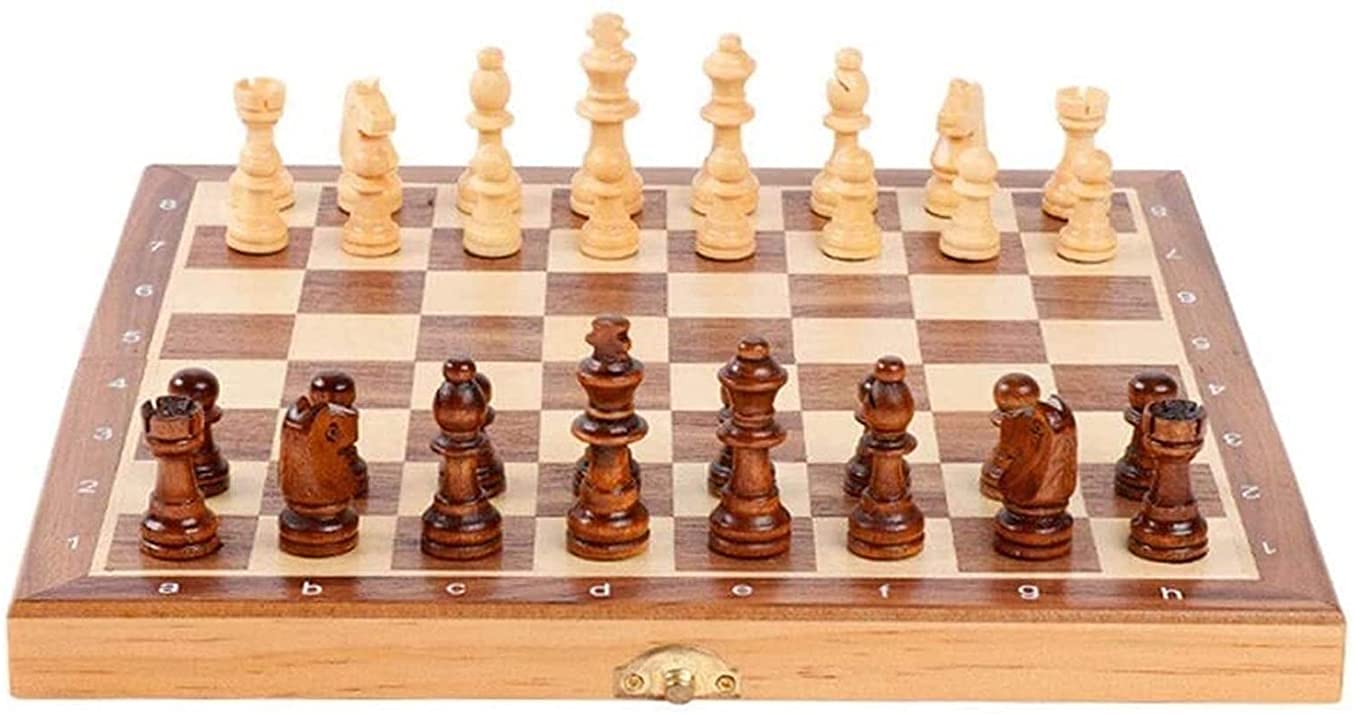 Premium Magnetic Chess Set for Adults - Double Queen Design with Wooden Board - Perfect for Home, Office & Travel - International Chess Game for Strategy & Early Education