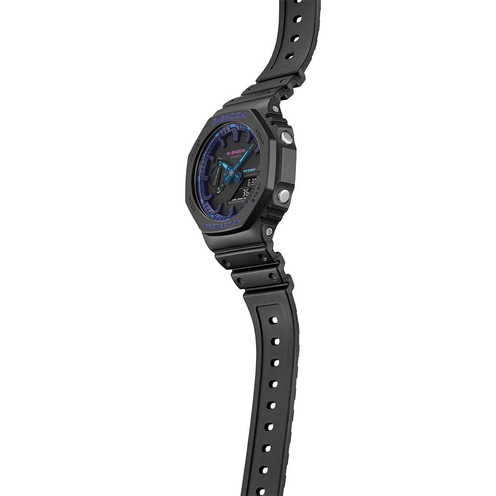 G Shock GA2100VB 1A 'CasiOak' Analog-Digital Watch for Men - Shock Resistant, Waterproof, Solar Powered - Perfect for Outdoor Adventures, Sports & Daily Wear