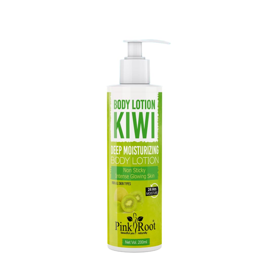 Organic Pink Root & Kiwi Body Lotion - 200ml Hydrating Moisturizer for Dry Skin | Perfect for Daily Use, Spa Days & Gift Giving