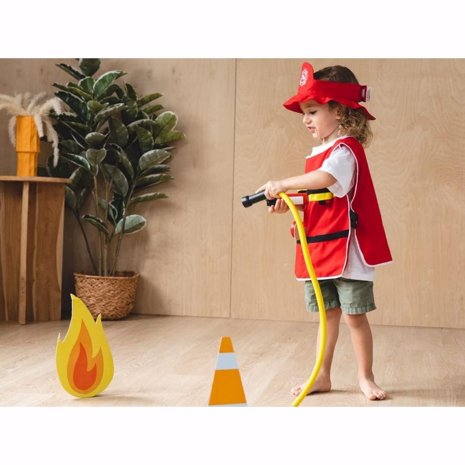 Firefighter Play Set for Kids - Pretend Play Fireman Costume & Toy Accessories - Great for Role Play, Birthday Parties & Educational Fun