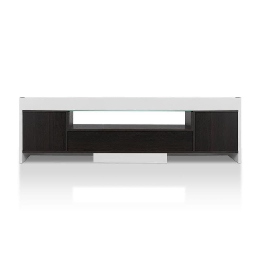 Furniture of America Ardmore Modern 70-Inch TV Stand - Espresso Brown Solid Wood Entertainment Center for Living Room, Bedroom & Home Theater