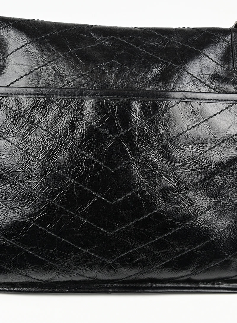 Saint Laurent Niki Medium Black Leather Handbag - Luxury Crossbody Bag for Women, Perfect for Work, Travel & Evening Events