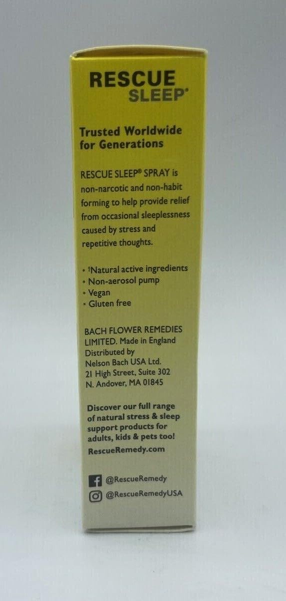 Bach Flower Remedies Rescue Sleep Natural Sleep Aid Drops - 20ml | Herbal Relaxation & Stress Relief for Better Sleep | Perfect for Nighttime Use & Insomnia Relief