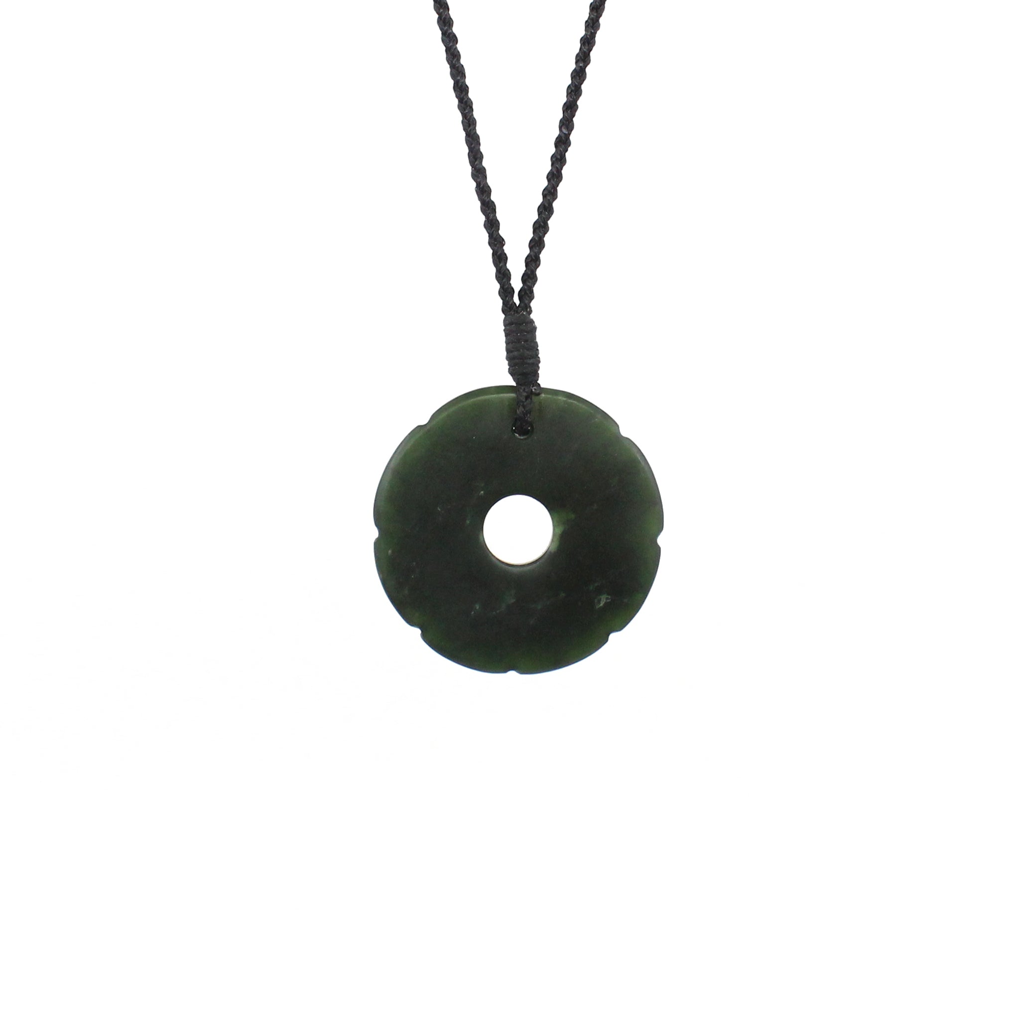 Disc Pounamu Pendant Necklace - Authentic Kina Design by Ana Krakosky | Handcrafted Greenstone Jewelry for Men & Women | Perfect for Gifts, Weddings & Spiritual Protection