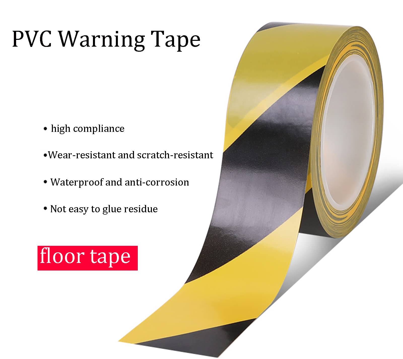 WSNDY 8cm x 33m Safety Hazard Warning Tape - Adhesive Floor Marking Barrier & Social Distancing Tape (Green/White) | Ideal for Construction Sites, Warehouses & Public Spaces