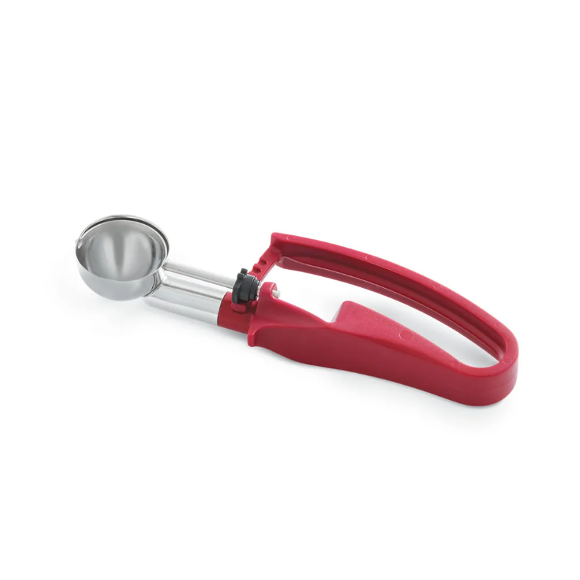 Vollrath #70 Disher Scoop 0.47 Oz - Plum Handle - Perfect for Portioning Ice Cream, Cookie Dough & Food Service