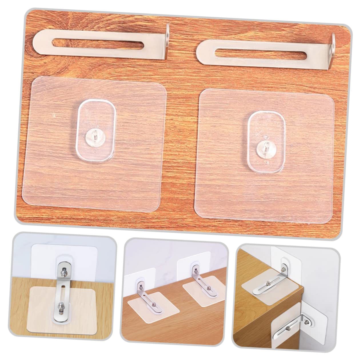 Heavy Duty Adhesive Furniture Anchors for Child Safety - ORFOFE Toddler Proofing Locks Secures Cabinets, Dressers & Bookshelves to Wall | Perfect for Baby Proofing Homes & Daycare Centers