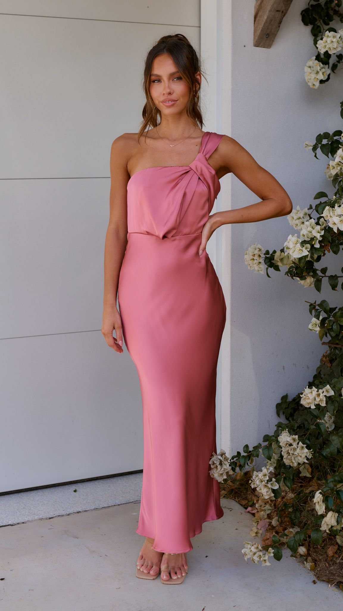 Greta Maxi Dress in Baked Rose - Elegant Long Flowy Dress for Women, Perfect for Summer, Beach, Weddings & Special Occasions