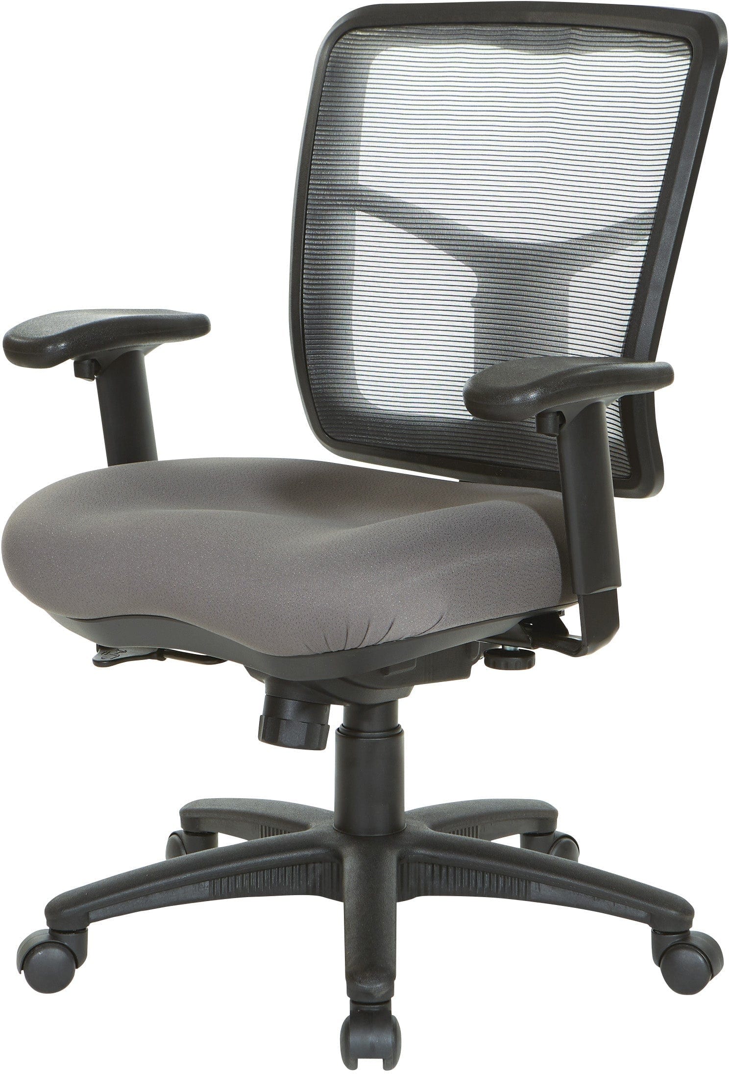 Office Star Grey Air Mesh Back Chair with Lumbar Support [92555] - Ergonomic Office Chair for Home & Work Comfort