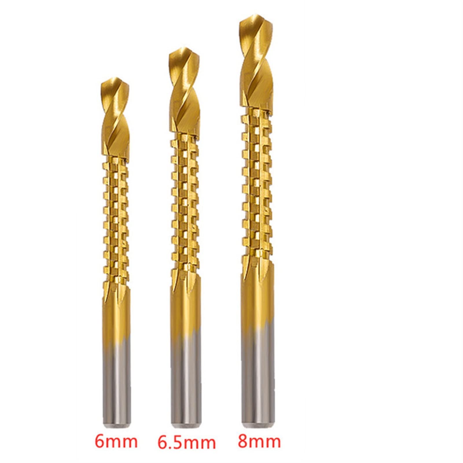 DOLUNTO 3/6Pcs Cobalt Drill Bit Set - High Speed Steel Spiral Screw Metric Tap & Twist Drill Bits for Metal, Wood, Plastic - Perfect for DIY, Construction & Metalworking Projects (3PCS Set)