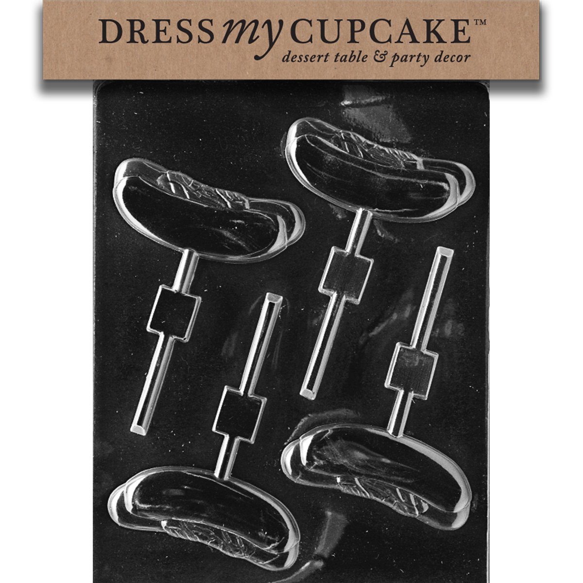 Premium Chocolate Candy Mold for Cupcakes & Hot Dog Lollipops - Baking Decorations for Birthday Parties, Baby Showers & Holiday Treats