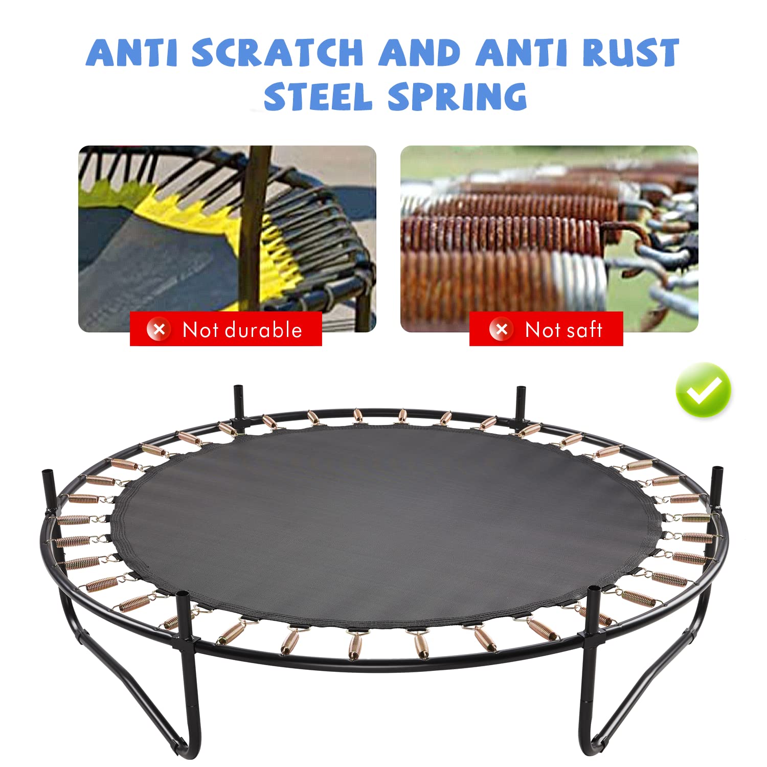 **5FT Kids Trampoline with Safety Enclosure Net & Basketball Hoop - Indoor/Outdoor Recreational Trampoline for Toddlers, Birthday & Christmas Gift for Boys & Girls - Perfect for Backyard Play, Exercise & Family Fun**
