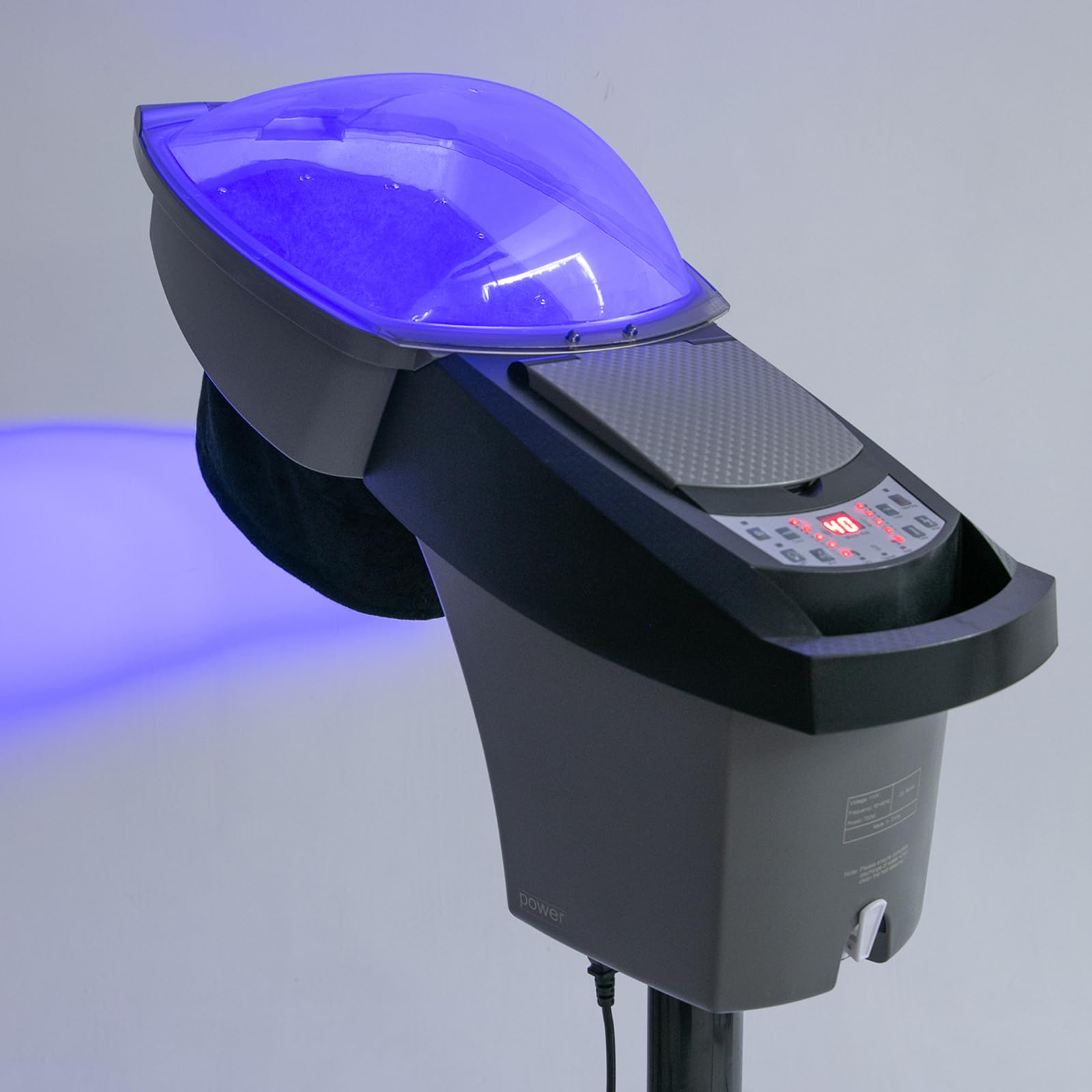 Professional 700W Hair Steamer with Adjustable Height - Salon-Grade Ozone Hair Care Machine for Deep Conditioning & Oil Treatment - 5 Temperature Levels & 5 Mist Output Settings with Timer - 4-Wheeled Mobile Hair Dye Processor (Black) - Perfect for Salon Treatments, Home Hair Care, and Professional Styling