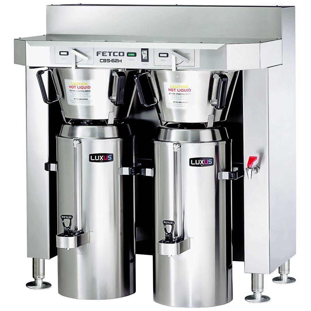 Fetco CBS 62H 30 Dual Station Commercial Coffee Brewer - IP44 Rated, 3x4.0 kW/380-400V (Model C62216MIP) - Perfect for Cafes, Restaurants & Office Break Rooms