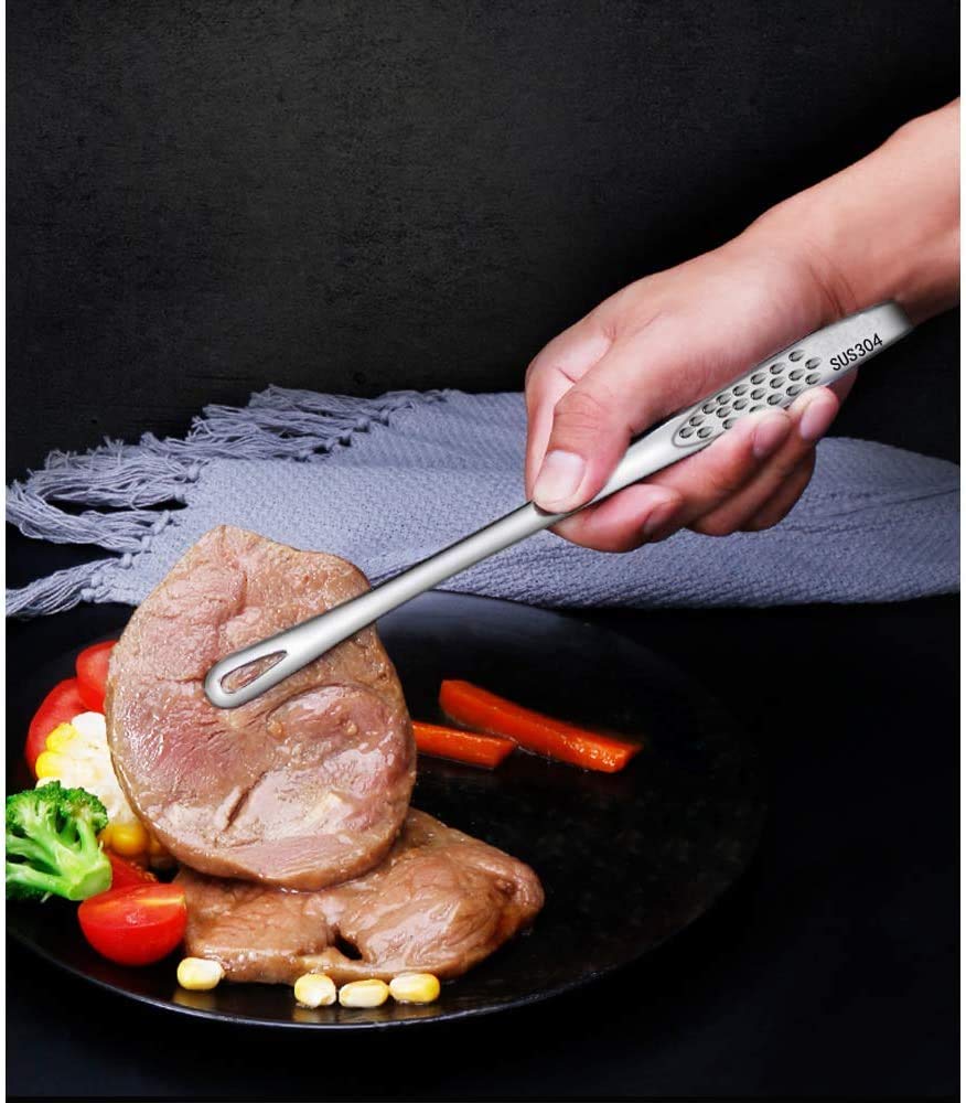 2-Pack Stainless Steel BBQ Tongs 9.6
