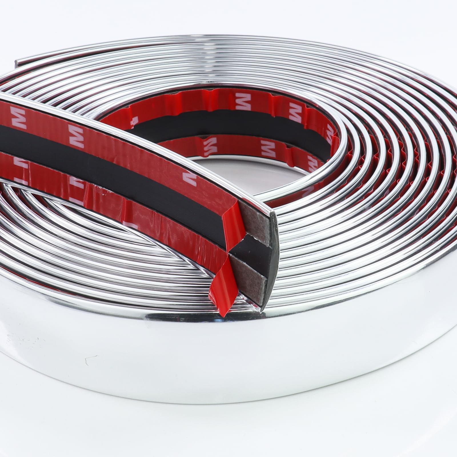 18FT Chrome Car Trim Molding - 30mm Wide Self-Adhesive for Vehicles - Exterior & Interior Protection