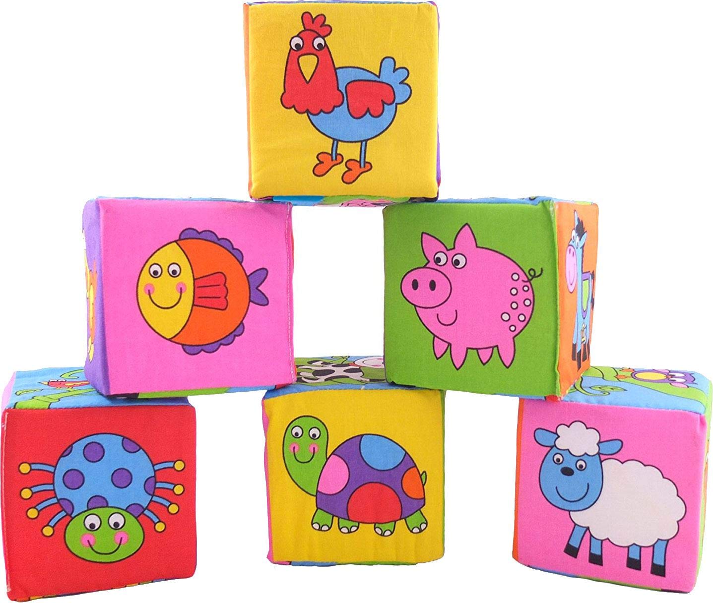 Galt Toys Soft Blocks (Set of 6) - Safe & Colorful Baby Building Blocks for Early Learning & Playtime Fun - Perfect for Toddlers' Sensory Development & Nursery Play