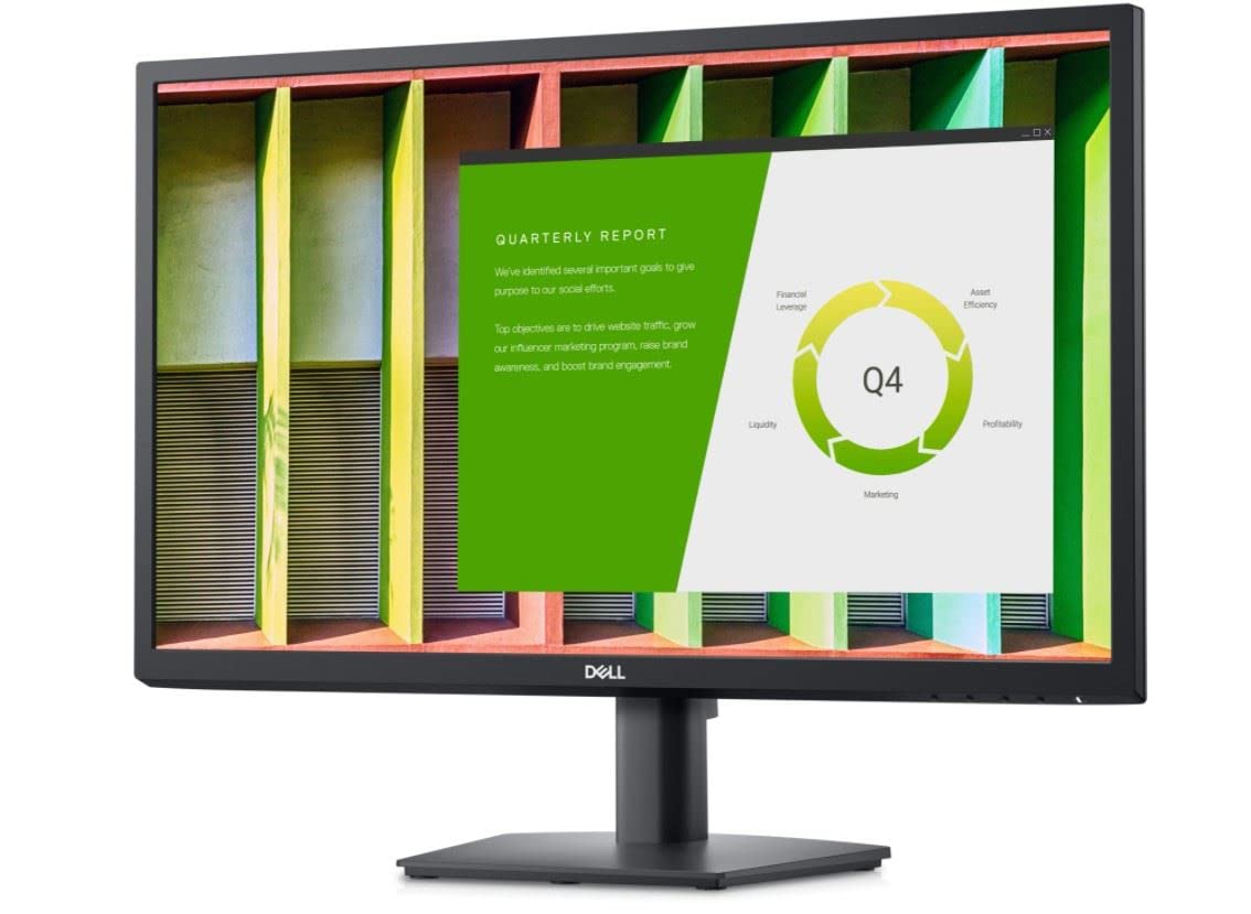 Dell E2422H 23.8 Inch Full HD 1080p Computer Monitor - IPS Panel, VGA/HDMI Ports, Ultra-Thin Bezels for Home Office, Gaming, and Professional Workspaces