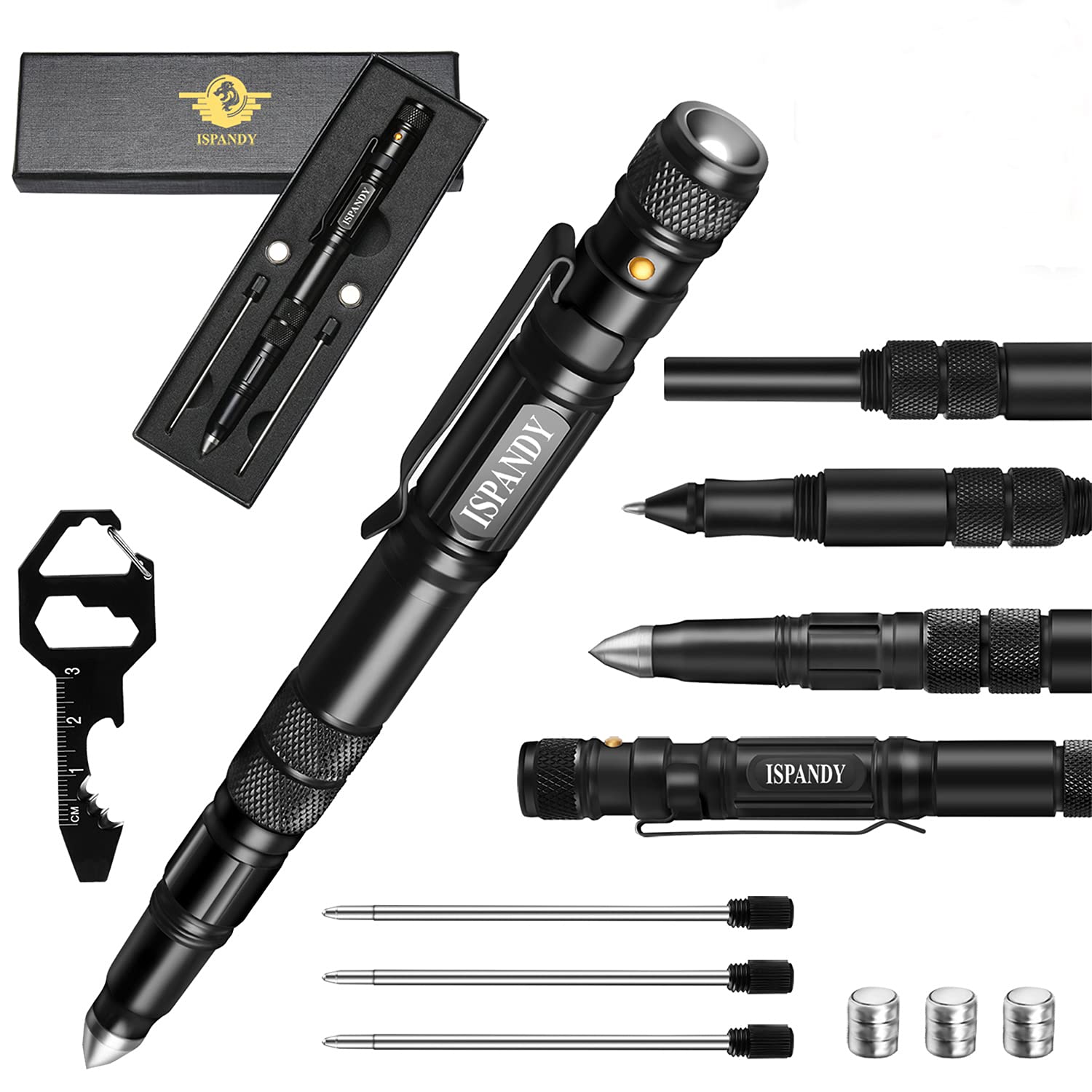 Tactical Pen Multitool - Best Survival Pen for Men, Perfect Father's Day Gift, Birthday Present for Dad & Grandpa - Great for Outdoor Adventures, Self Defense & Everyday Carry (EDC)