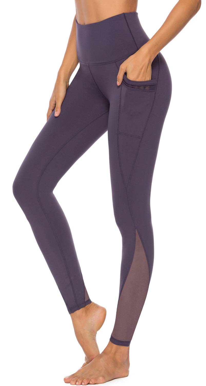 **PERSIT Women's High Waist Yoga Pants with Pockets - Non See-Through Tummy Control 4-Way Stretch Leggings for Workout, Running & Lounge Wear**
