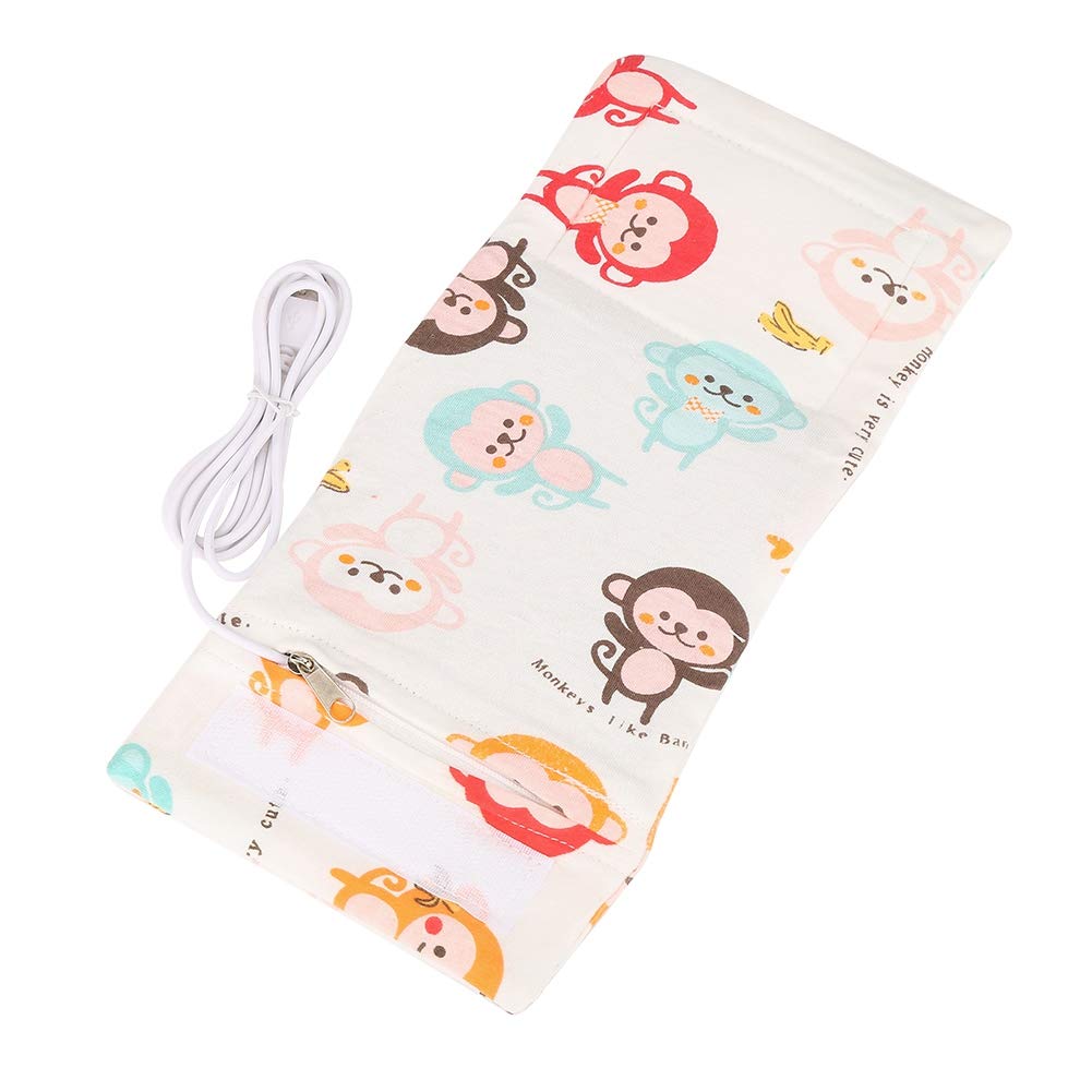 **Portable USB Rechargeable Baby Bottle Warmer - Foldable Cloth Bag Milk Heater for Travel, Car & Long Trips - Perfect for On-the-Go Parents & Breastfeeding Moms**