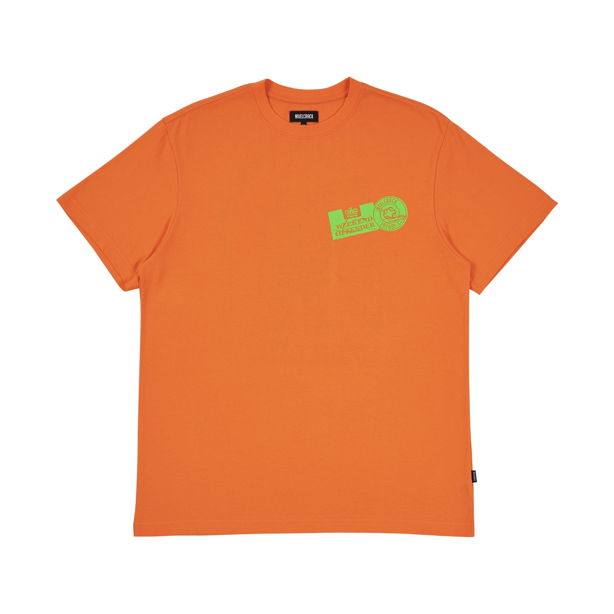 Nivelcrack x Weekend Offender T-Shirt for Men - Orange Cotton Streetwear Tee - Casual Wear, Street Style, Urban Fashion