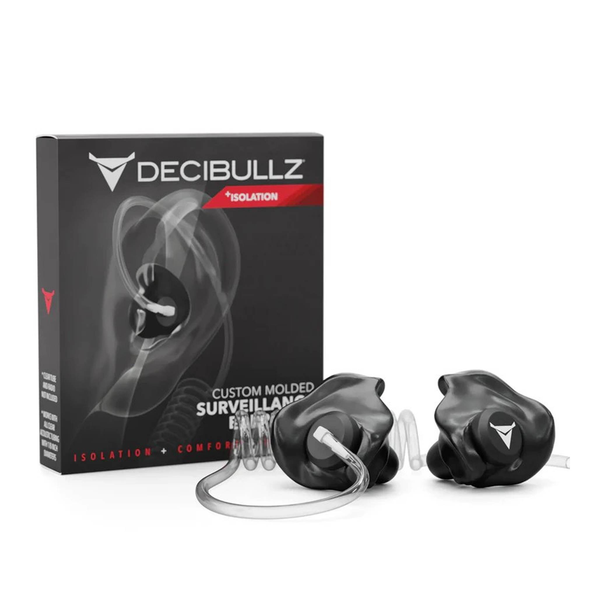 Motorola RTL RDO ISO BLK Isolation Custom Molded Earpiece Adapter - Secure & Clear Communication for Two-Way Radios - Perfect for Security, Construction & Emergency Services