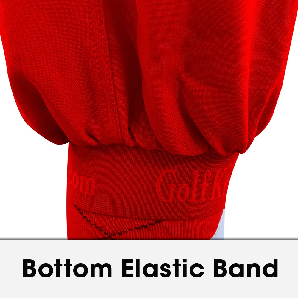 Premium Red Microfiber Golf Pants for Men - Stretchable & Breathable Plus Fours - Perfect for Golfing, Casual Wear & Outdoor Activities