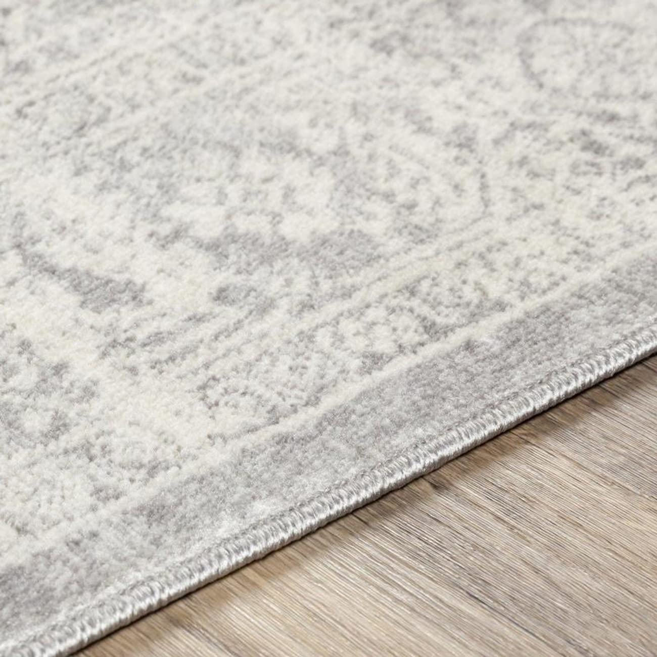Mark&Day 6x9 Ulvend Traditional Grey Area Rug - Soft & Durable Grey White Carpet for Living Room, Bedroom, Kitchen - Perfect for Home Decor & High Traffic Areas (6'7
