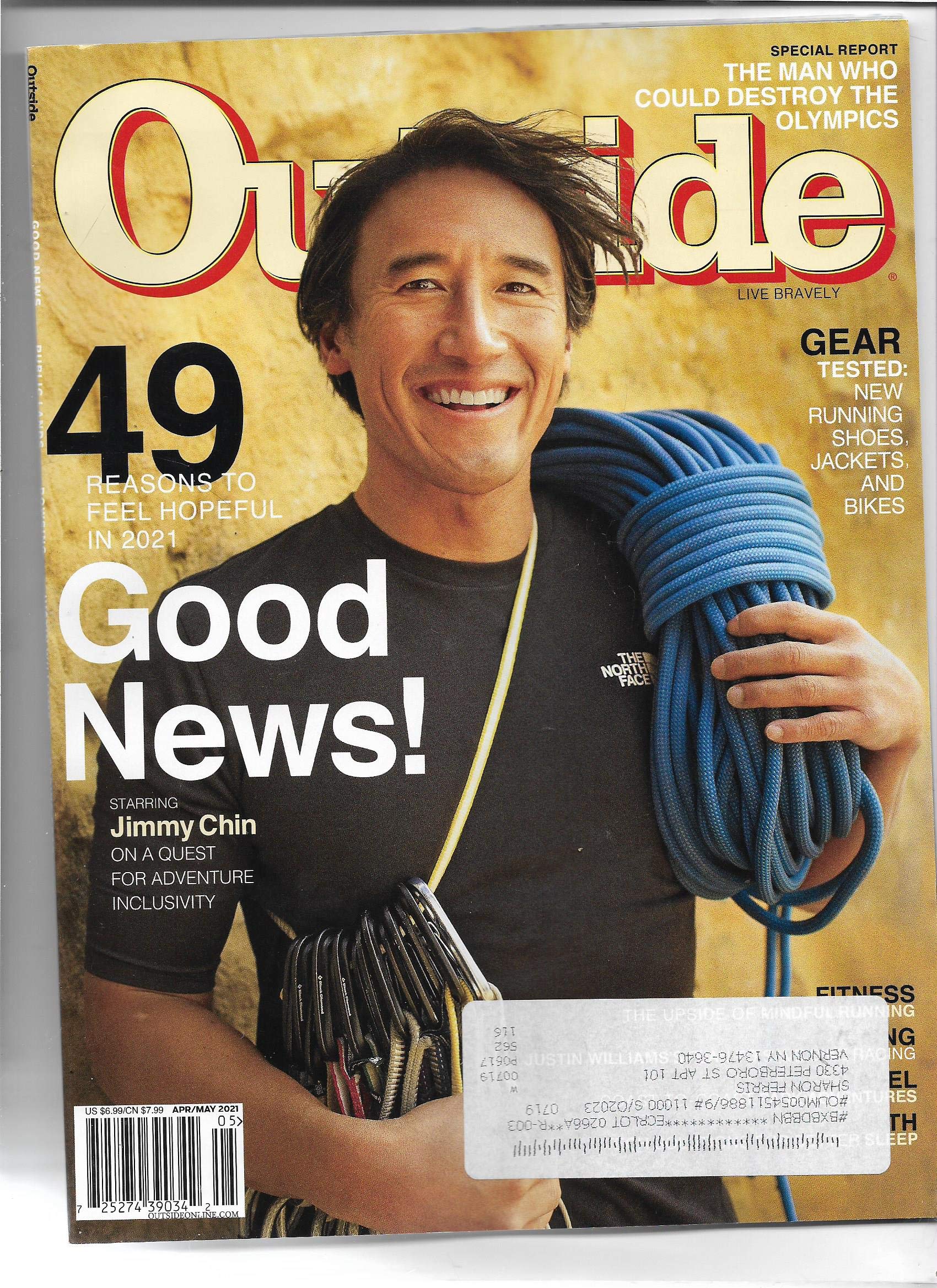 Outside Magazine April/May 2021 - Adventure Travel, Outdoor Gear & Nature Stories - Perfect for Hikers, Campers & Nature Enthusiasts