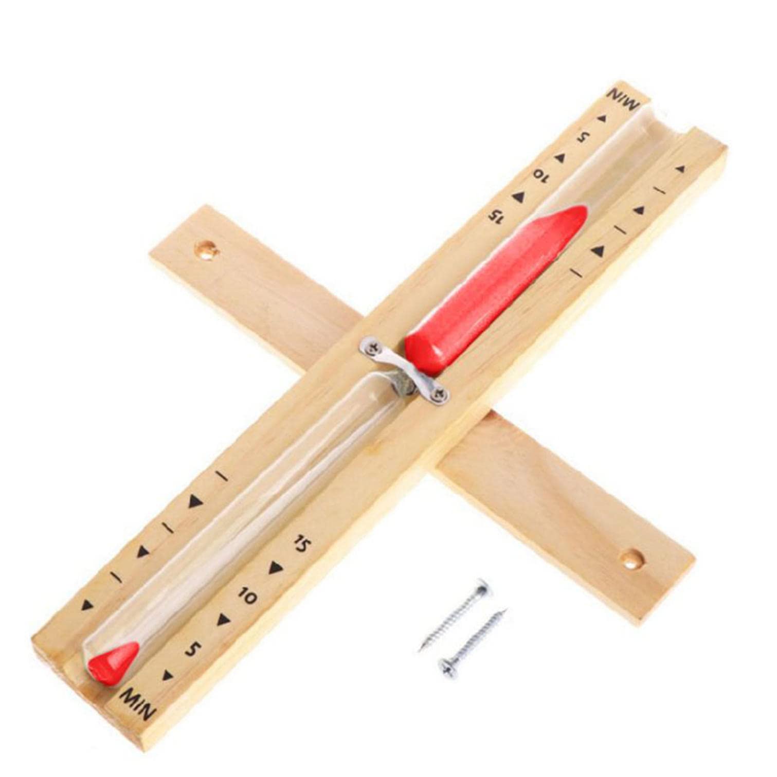 Wooden Sand Timer - 15 Minute Hourglass Clock for Sauna, Kitchen & Bathroom | Wall Mounted Rotating Sandglass Timer for Meditation, Yoga & Relaxation | Perfect Home Decor & Unique Gift Idea