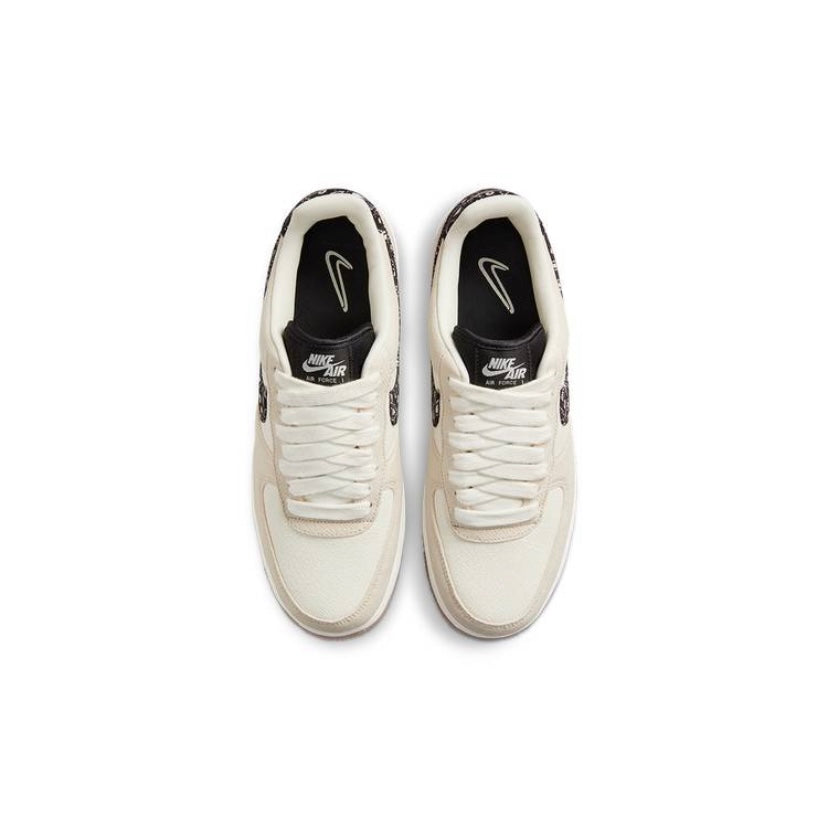 Nike Air Force 1 Low Sneakers with Paisley Swoosh Design - Men's Casual Shoes for Streetwear & Everyday Wear