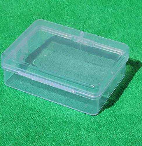 Clear Plastic Beads Storage Box with Hinged Lid - 2Pcs for Craft Organizing
