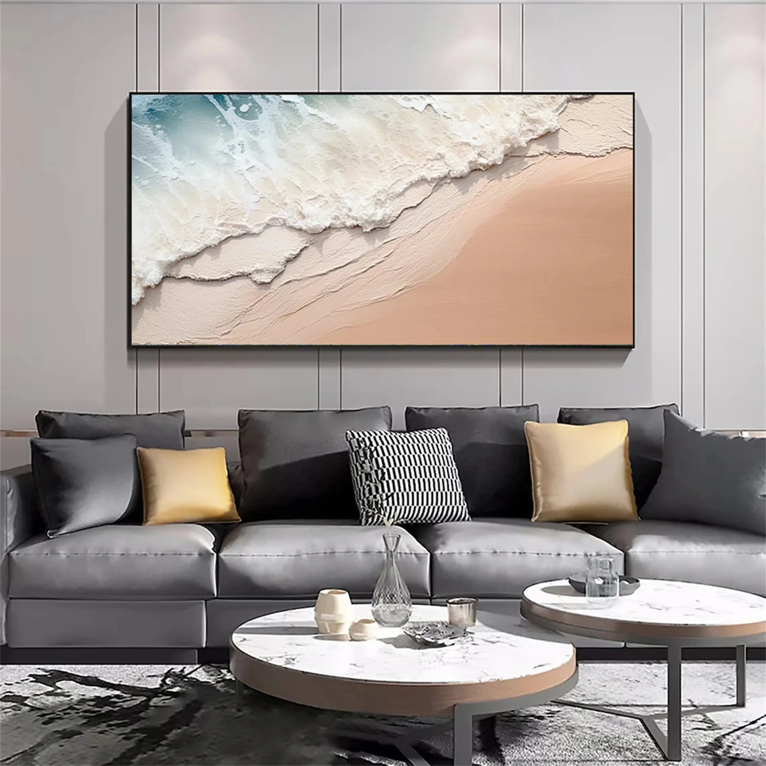 Ocean and Sky Painting #OS117 - Stunning Seascape Wall Art for Home & Office Decor - Perfect for Living Room, Bedroom, or Beach House
