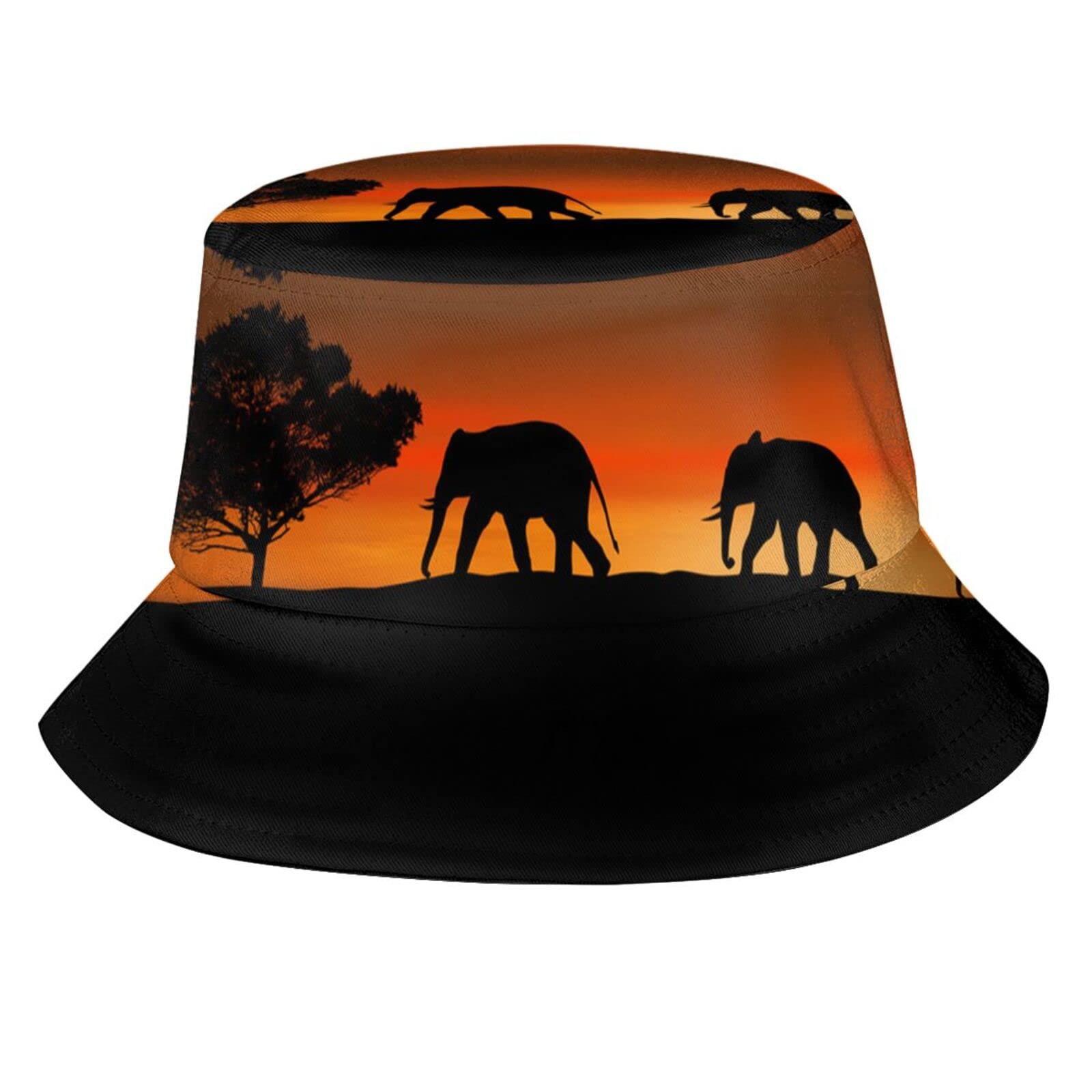 Ethnic Elephant Print Bucket Hat - Stylish Sun Hat for Women & Men - Perfect for Beach, Fishing, and Outdoor Adventures