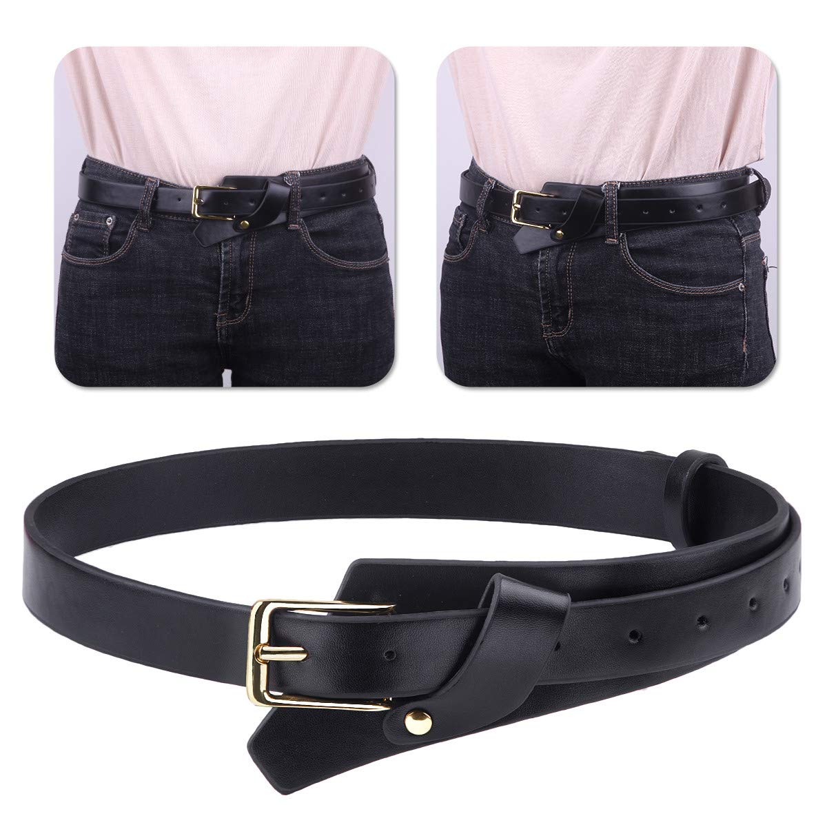 Stylish PU Leather Belts for Women - Adjustable Waist Belt for Jeans & Dresses | Fashion Accessories for Casual & Office Wear