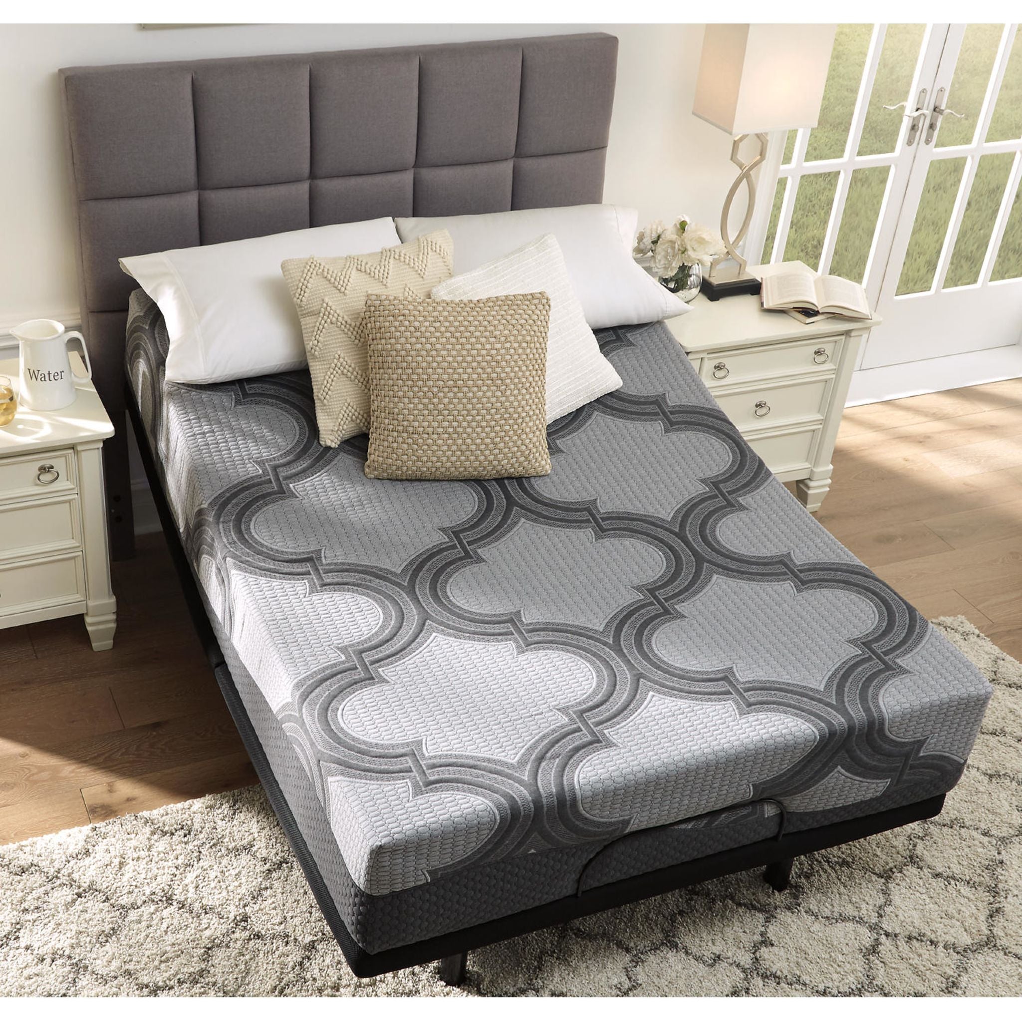 Ashley Sleep 1100 Hybrid Mattress - Queen Size, Medium Firm, Cooling Gel Memory Foam & Pocketed Coils for Back Pain Relief | Perfect for Side Sleepers & Couples | Bedroom, Guest Room, Apartment Use
