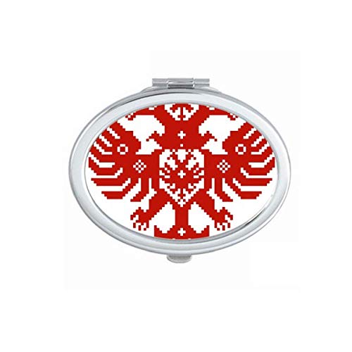DIYthinker Russia National Emblem Eagle Mirror - Portable Folding Double-Sided Makeup Mirror with Stand (Perfect for Travel, Home Vanity & Handbag)