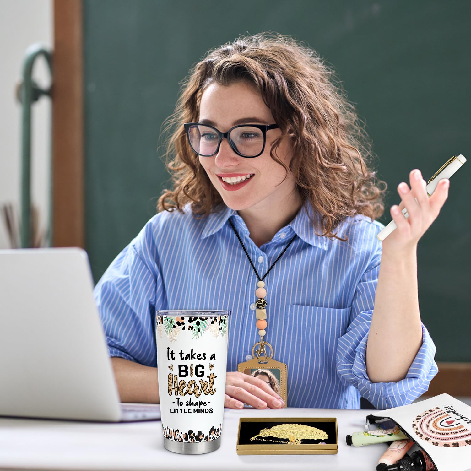 7-Piece Teacher Appreciation Gift Set for Women - Thoughtful Back to School, Birthday & Christmas Gifts - Unique Thank You Present for Educators - Perfect for Classroom, End of Year & Holiday Celebrations
