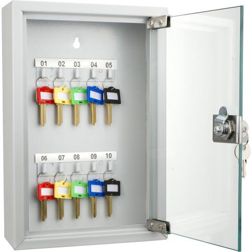 Barska CB12986 10-Key Security Lock Box with Glass Door - Secure Storage for Home, Office & Hotel Use