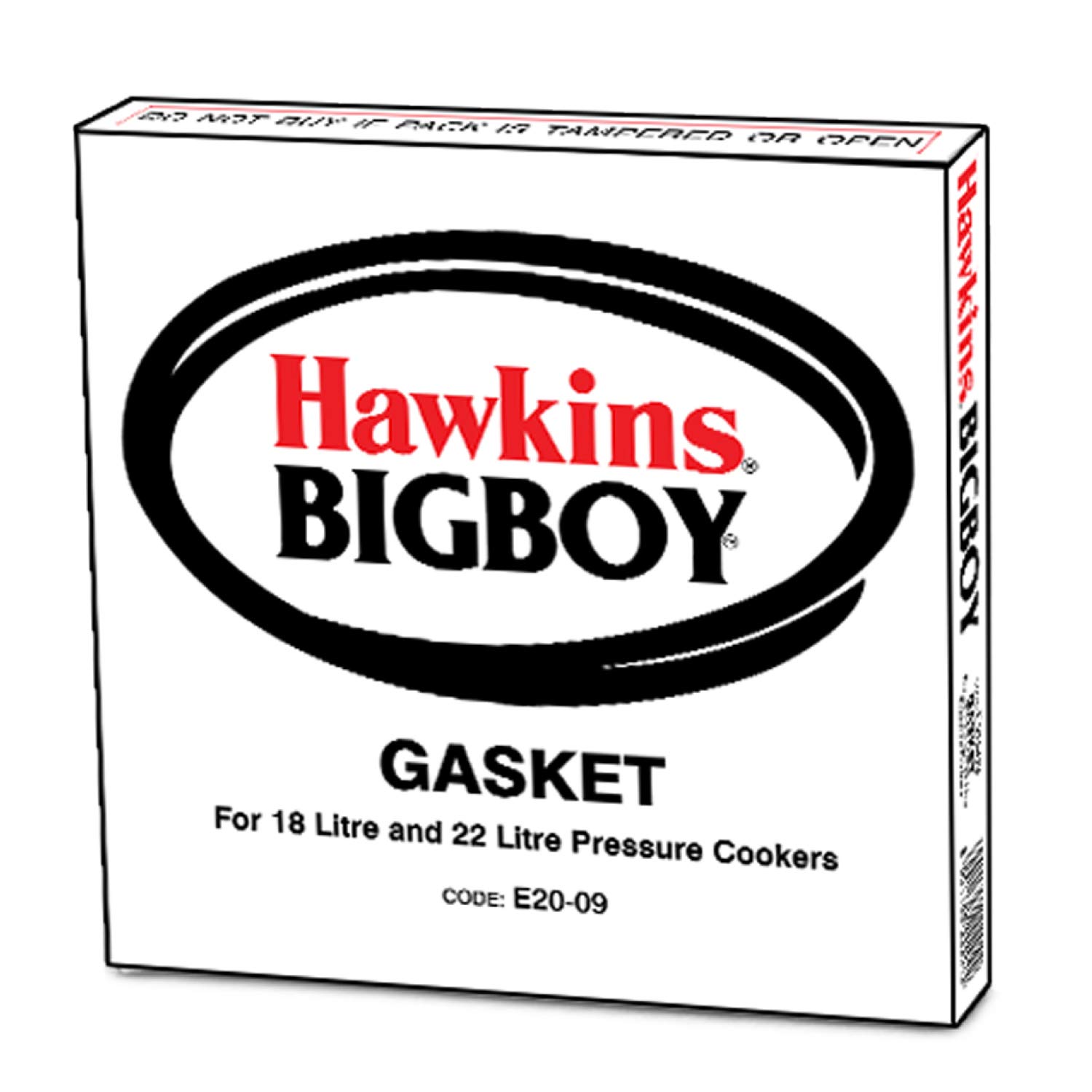 Hawkins E20-09 Replacement Rubber Gasket Seal for Big Boy Pressure Cooker - Black Standard Size - Perfect for Home Cooking, Canning & Pressure Cooking Safety