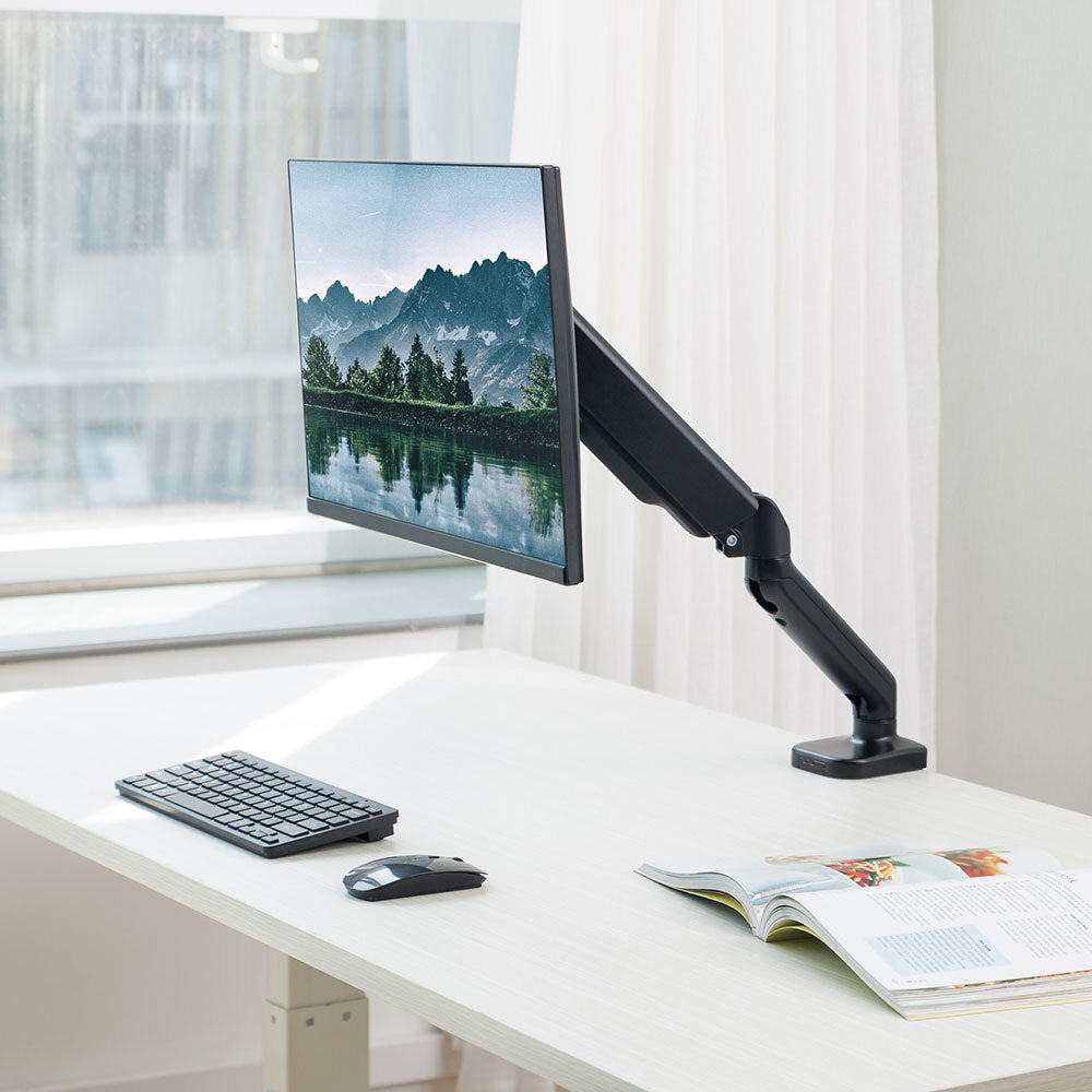 Activiva 17-32 Inch Single Monitor Gas Spring Arm - Heavy Duty Steel Desk Mount for Computer Screens - Perfect for Home Office, Gaming Setup & Workspace Ergonomics
