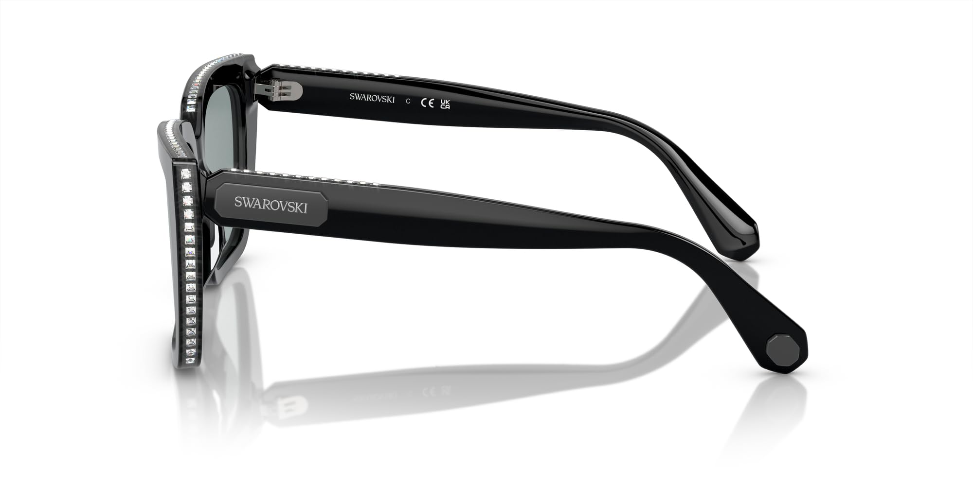 Swarovski Women's Sk6013 Square Sunglasses - UV Protection, Polarized, Fashionable Designer Shades for Women - Perfect for Outdoor Activities, Beach, Driving & Everyday Wear