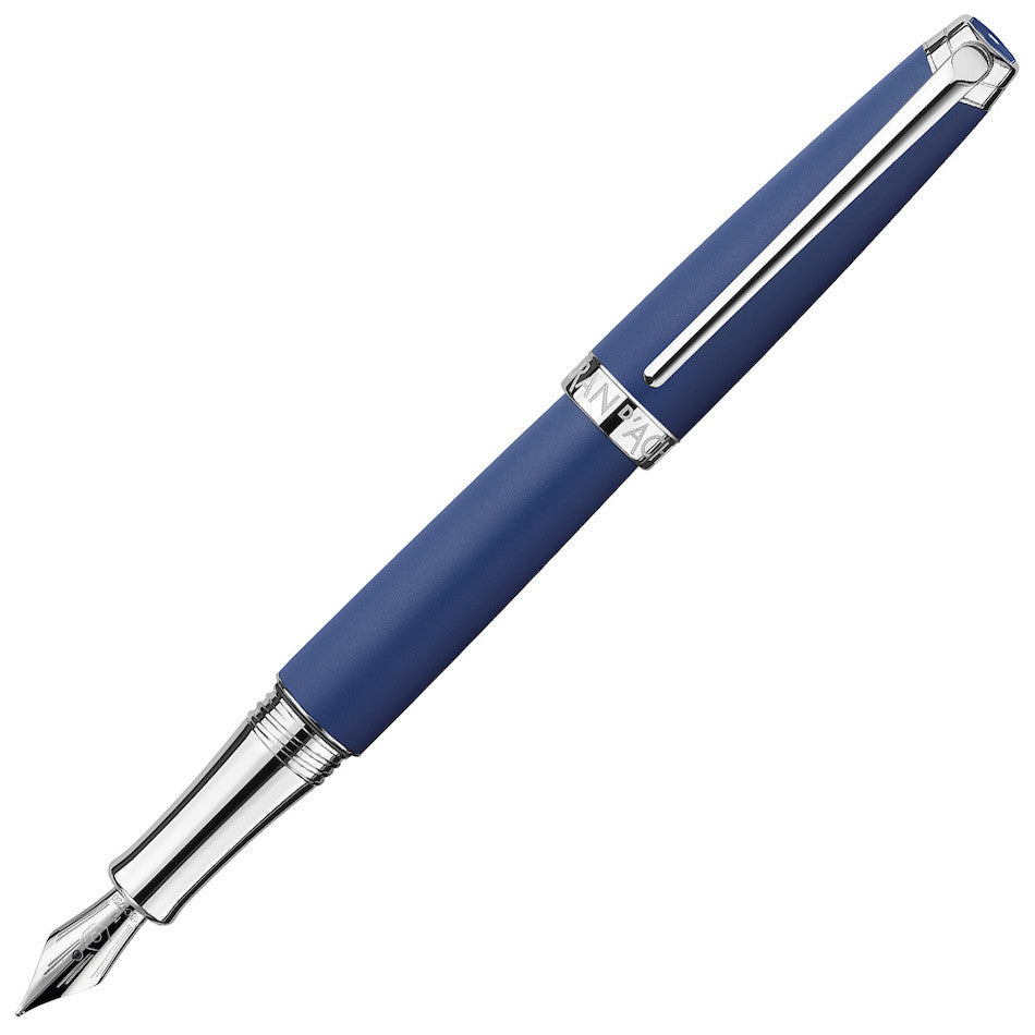 Premium Caran d'Ache Leman Fountain Pen - Blue Night Luxury Writing Instrument for Professionals & Collectors - Perfect for Business Signatures, Journaling & Gift Giving
