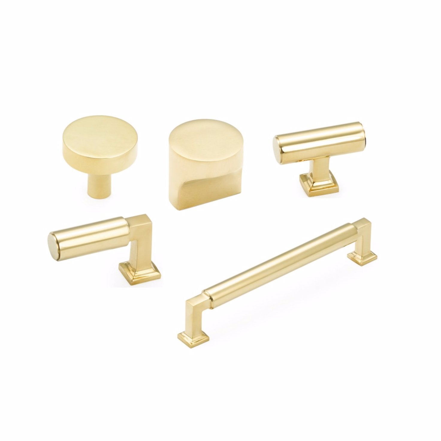 Premium Satin Brass Cabinet Knobs & Pulls - Vintage Style Drawer Handles for Kitchen & Bathroom Cabinets - Durable Cabinet Hardware for Home Renovation & Furniture Upgrade