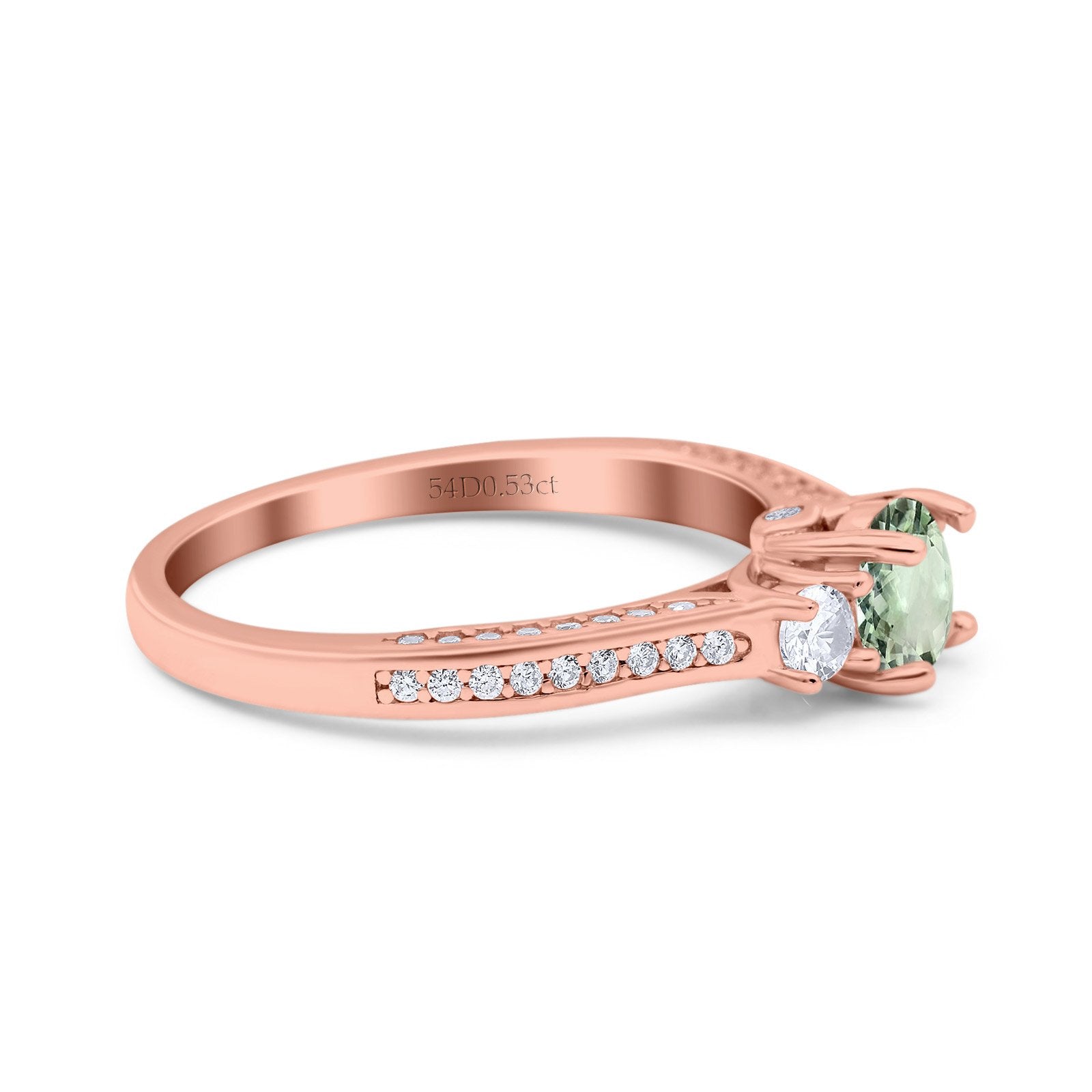 14K Gold 1.37ct Round Three Stone Vintage 6mm G SI Diamond Engagement Ring for Women - Perfect Wedding Band, Anniversary Gift & Bridal Jewelry for Special Occasions
