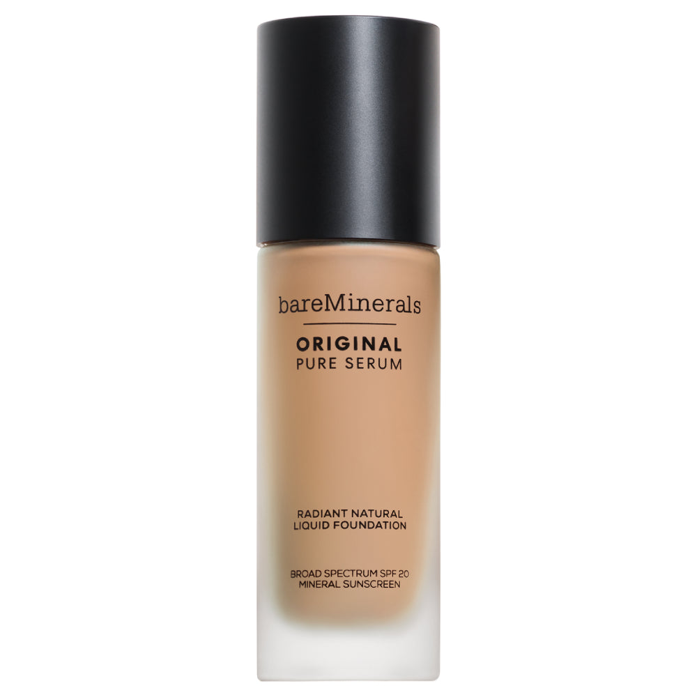 Bare Minerals Original Pure Serum Radiant Natural Liquid Foundation - Lightweight Hydrating Makeup for Flawless Coverage | Perfect for Daily Wear & Special Occasions