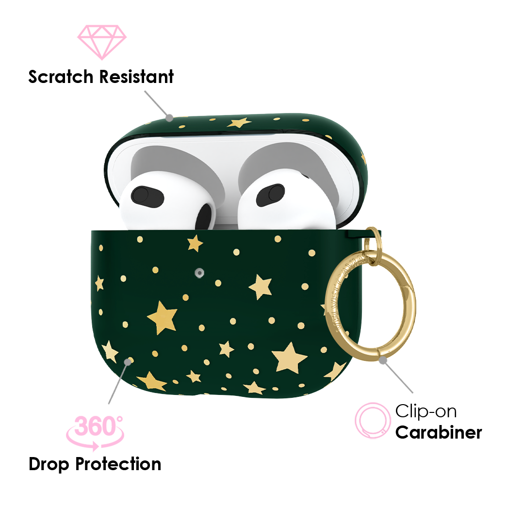 Evergreen Stars AirPod Case - Protective Cover for Apple AirPods 1/2/3 & Pro - Durable, Stylish Design - Perfect for Travel, Work & Daily Use