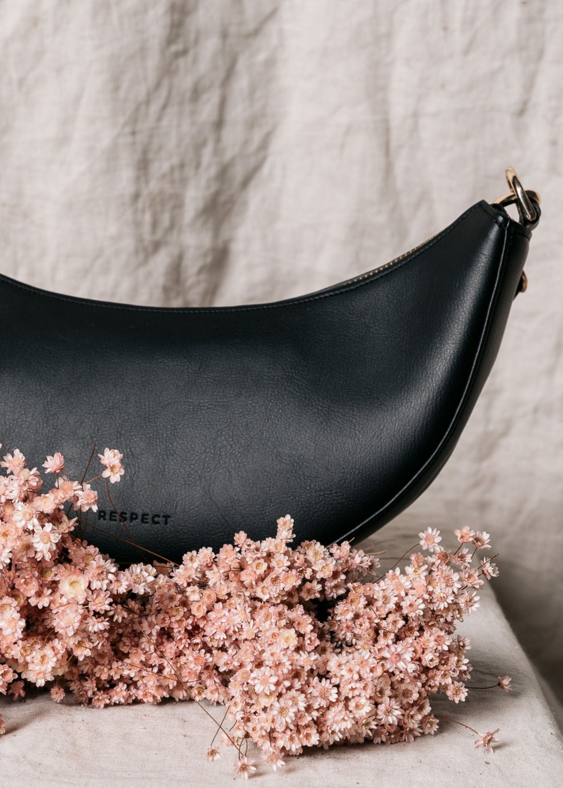 Mini Hobo Olive Leather Vegan Crossbody Bag for Women | Black | Perfect for Everyday Use, Travel & Casual Outings
